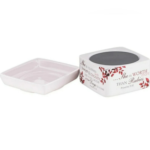 Elanze Designs More Precious Than Rubies Proverbs 31 Woman Ceramic Wax Warmer - Picture 3 of 5